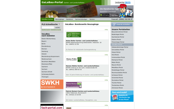 www.galabau-portale.de