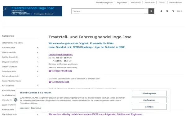 www.ersatzteilhandel-ingo-jose.de