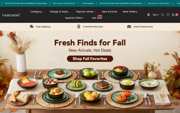 www.vancassotableware.com