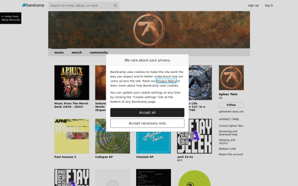 aphextwin.bandcamp.com