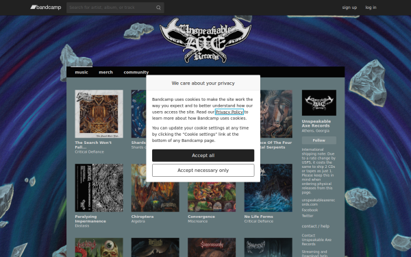 unspeakableaxerecords.bandcamp.com