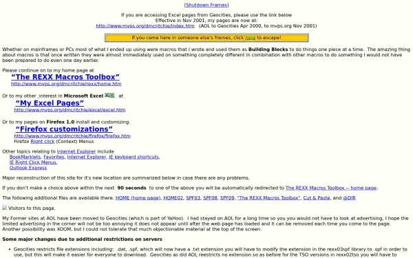 dmcritchie.mvps.org