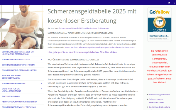 schmerzensgeldtabelle24.de