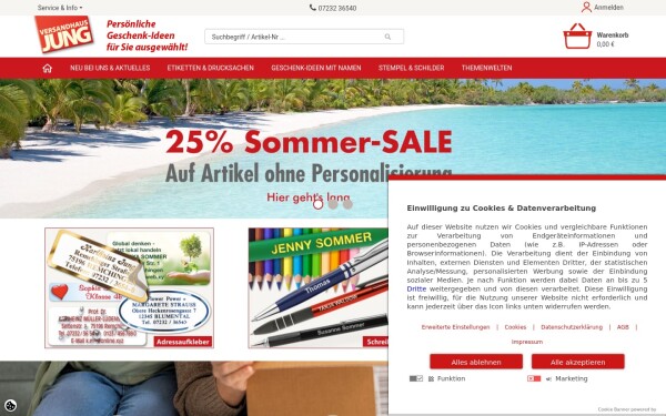 www.versandhaus-jung.de