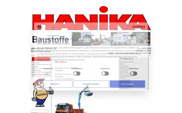 hanika-baustoffe.de