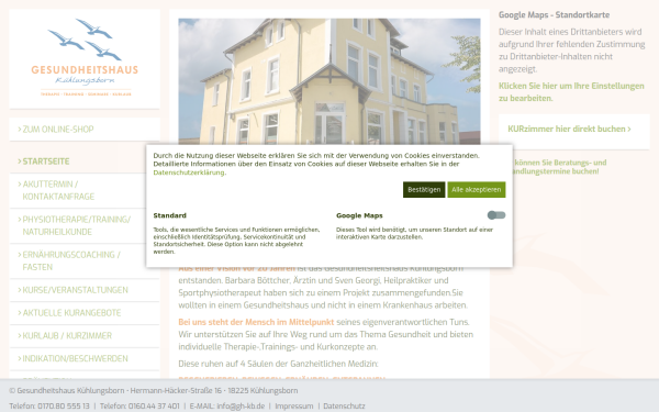 www.gesundheitshaus-kuehlungsborn.de