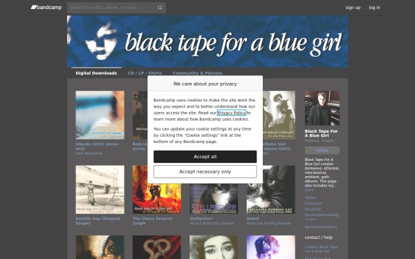 blacktapeforabluegirl.bandcamp.com