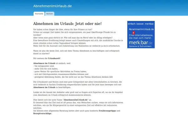 www.abnehmenimurlaub.de