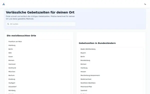 www.gebetszeiten.de