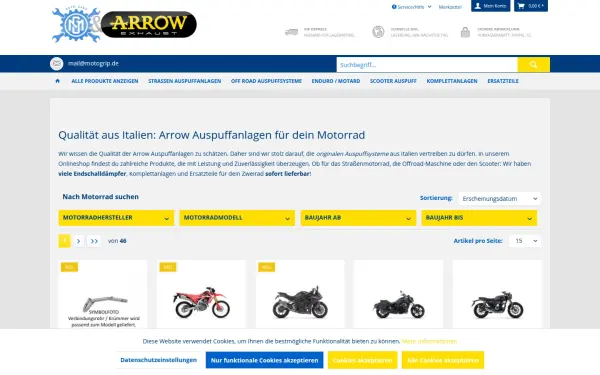 www.arrow-auspuffanlagen.de
