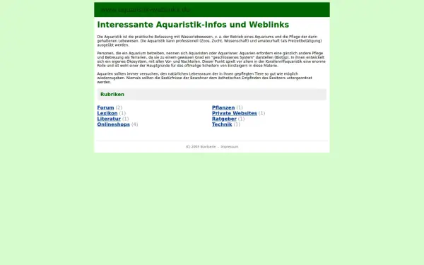 www.aquaristik-weblinks.de