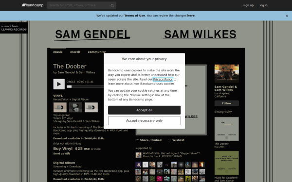 samgendelsamwilkes.bandcamp.com