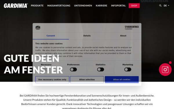 www.gardinia.de