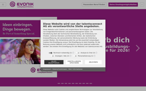 ausbildung.evonik.de
