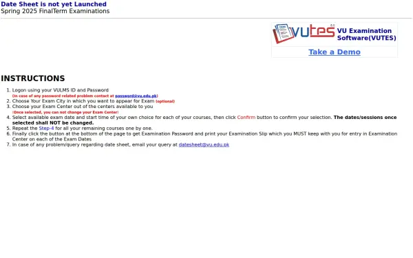 datesheet.vu.edu.pk