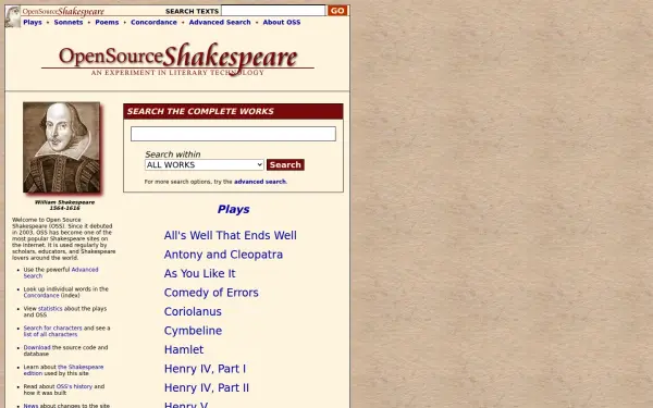 www.opensourceshakespeare.org