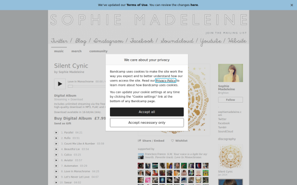 sophiemadeleine.bandcamp.com