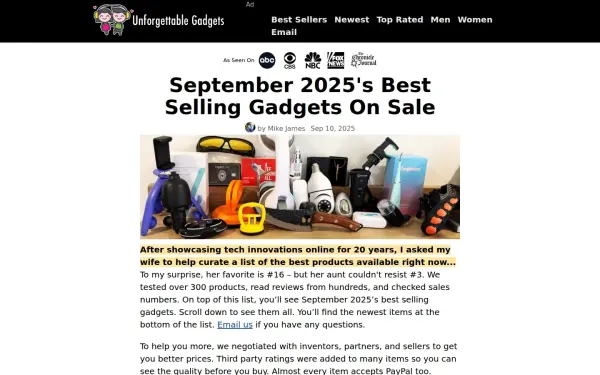 www.unforgettablegadgets.com