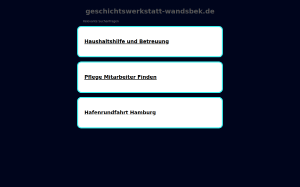 www.geschichtswerkstatt-wandsbek.de