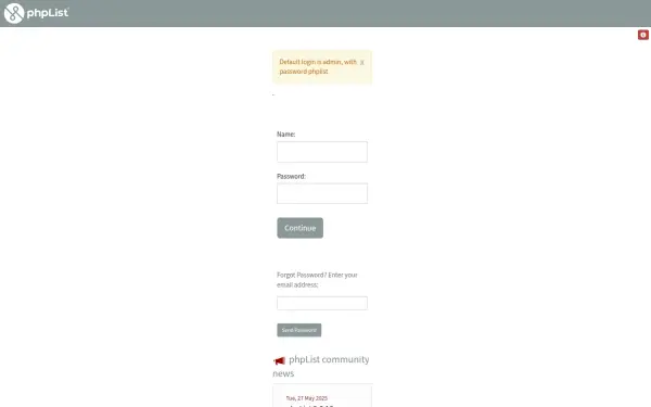 demo.phplist.org
