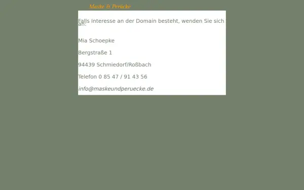 www.maskeundperuecke.de
