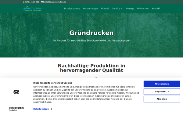 www.gruendrucken.de