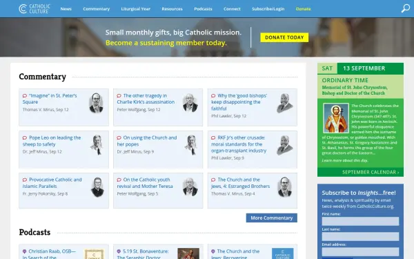 www.catholicculture.org