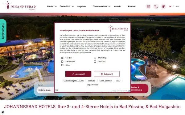 www.johannesbad-hotels.com