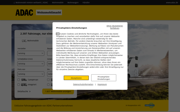 wohnmobilmarkt.adac.de
