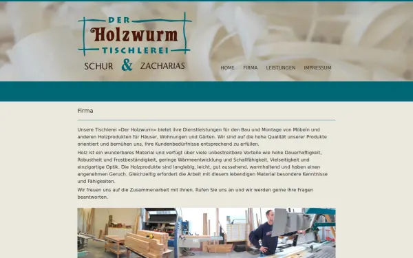 derholzwurm-tischlerei.de