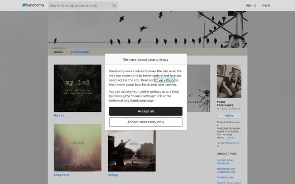 petercolclasure.bandcamp.com