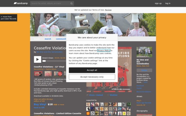 nooneandthesomebodies.bandcamp.com