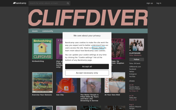 cliffdiverok.bandcamp.com
