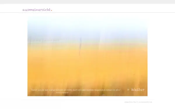 www.ausmeinersicht.de