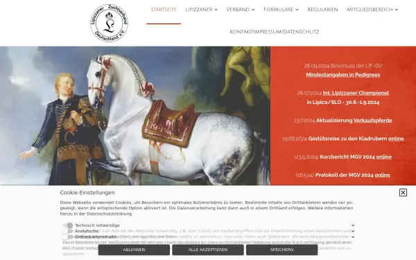 lipizzanerzuchtverband.de