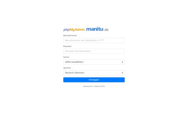 phpmyadmin.manitu.de