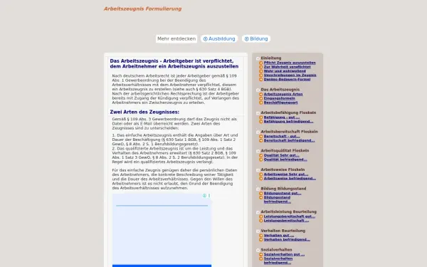 www.arbeitszeugnisse-formulierungen.de
