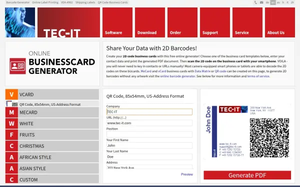 businesscards.tec-it.com