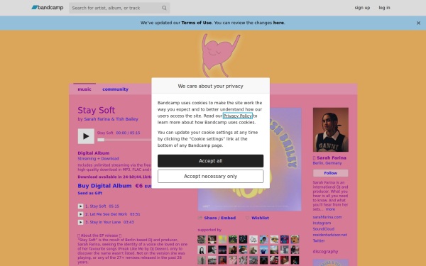 sarahfarina.bandcamp.com