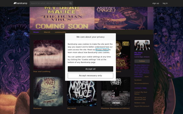 mydearmalice.bandcamp.com