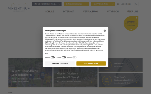 www.vinzentinum.it