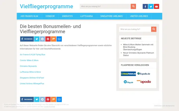 www.vielfliegerprogramme.info