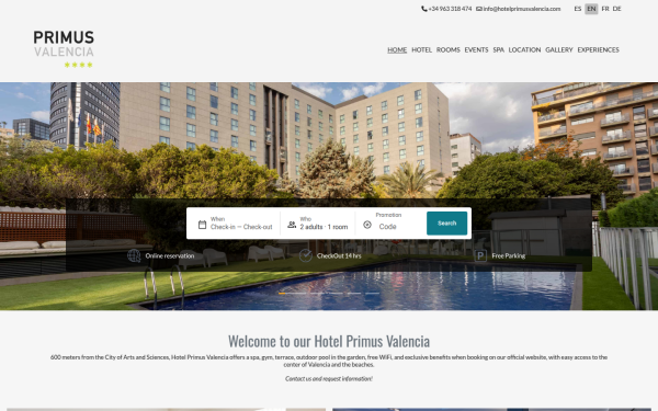 hotelprimusvalencia.com