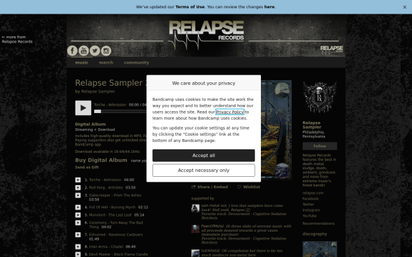 relapsesampler.bandcamp.com