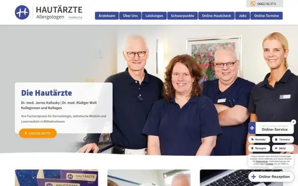 diehautaerzte.de