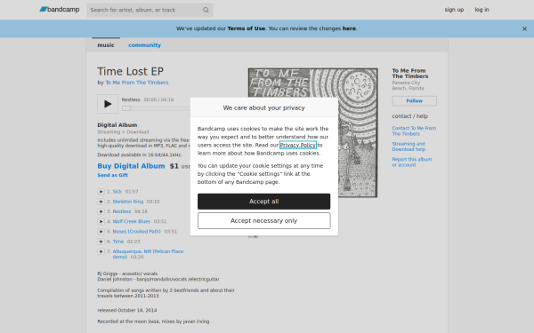 tomefromthetimbersfl.bandcamp.com