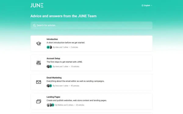 knowledge.juneapp.com