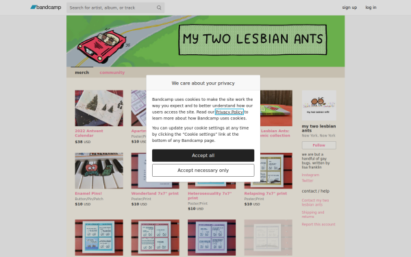 mytwolesbianants.bandcamp.com