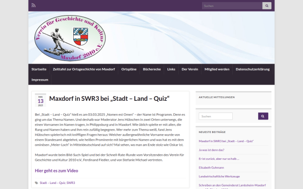 www.maxdorfer-geschichte.de
