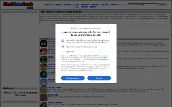 www.classicgamesarcade.com